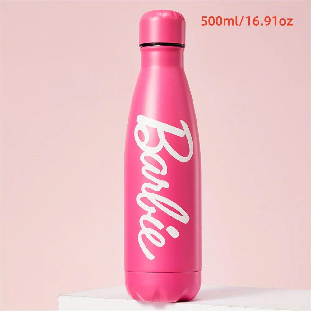 

Barbie Insulated Water Bottle 500ml Double Wall Stainless Steel Leak-Proof Portable Thermal Flask for Adults Kids Daily Travel