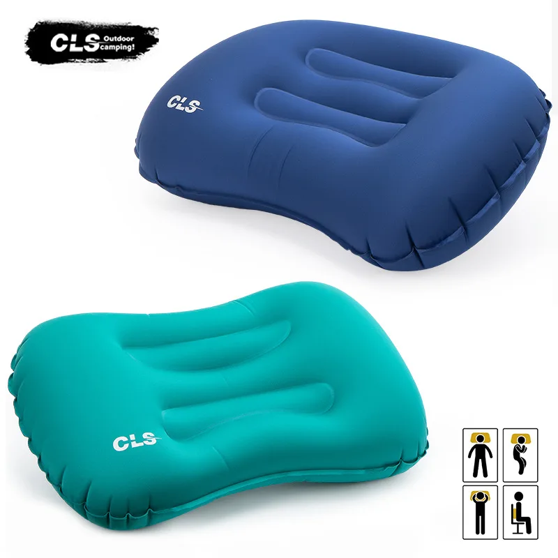 

CLS Outdoor Inflatable Pillow Camping Tent Camp Bed Mat TPU Travel Portable Pillow Office Lunch Break Camping Pillows