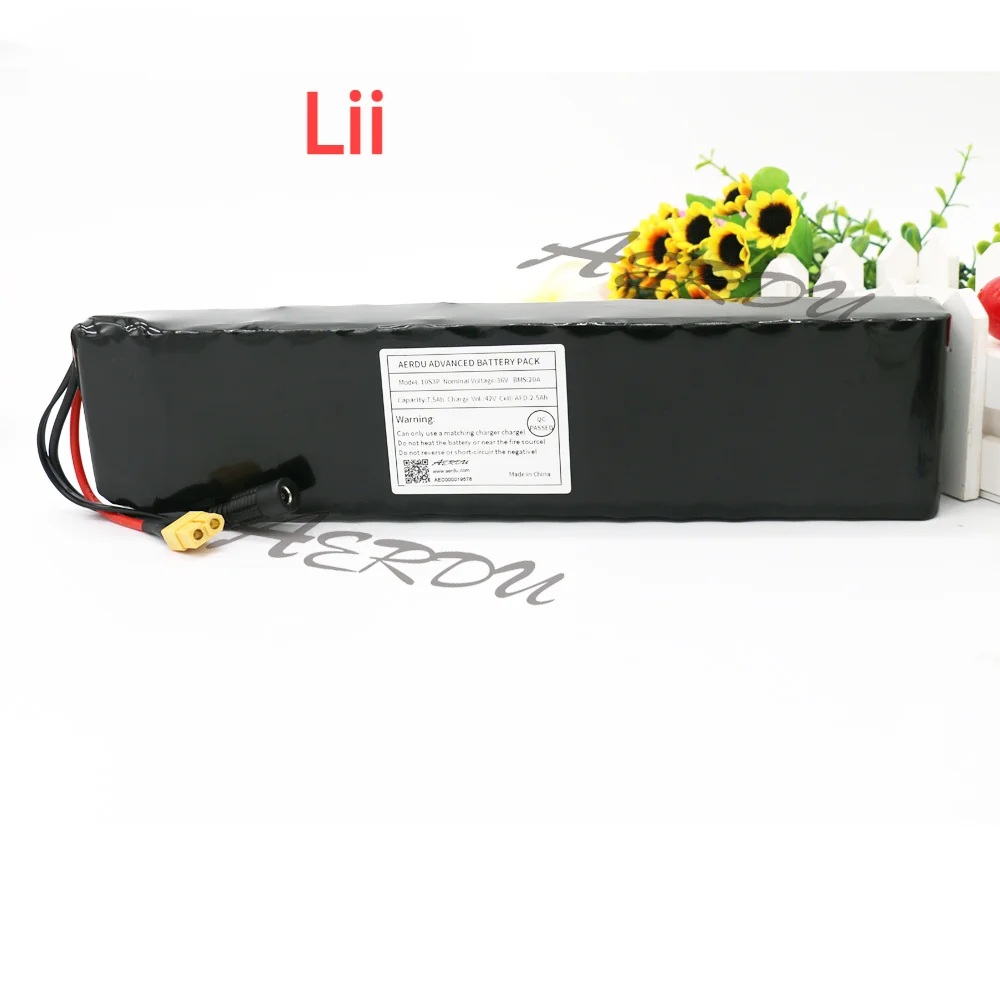 Imagem -02 - Lii 36v 600watt 10.5ah 11ah 3500mah Celular 10s3p Bateria de Lítio Ebike Bicicleta Elétrica Motor Scooter 20a Bms 40 mm Ultra-th