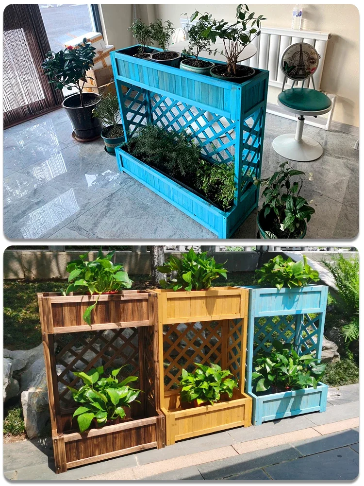 Planters, trellises, outdoor balconies, planting boxes, double shelves