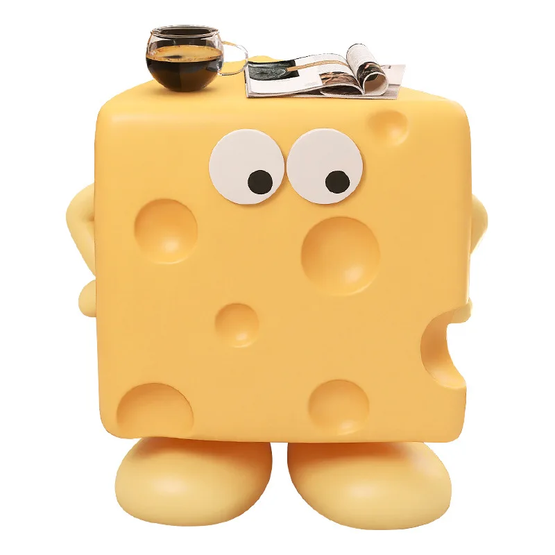 

Cheese edge ornament living room cream wind bedside table cute cartoon fun sofa side cabinet