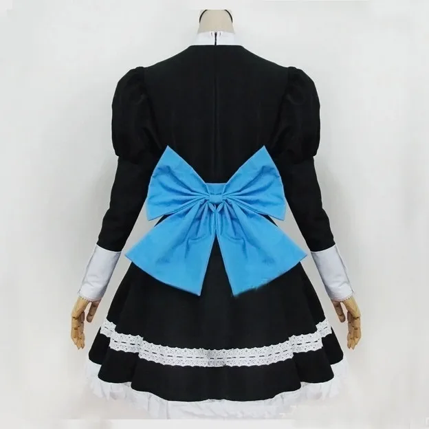 Anime Panty &Stocking with Garterbelt Stocking Anarchy Autumn Maid Women Cosplay Costume Lolita Dress + Belt + Headwaer Hallowen