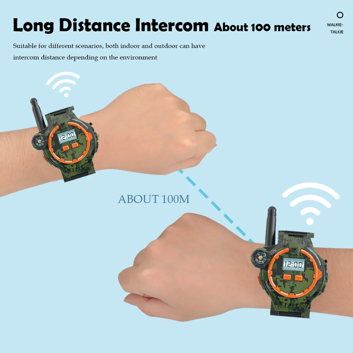 2Pcs Electronic Walkie Talkie Watch Toys, Creative Rechargeable Walkie Talkie With Compass Spying Gadgets Gifts for Kids