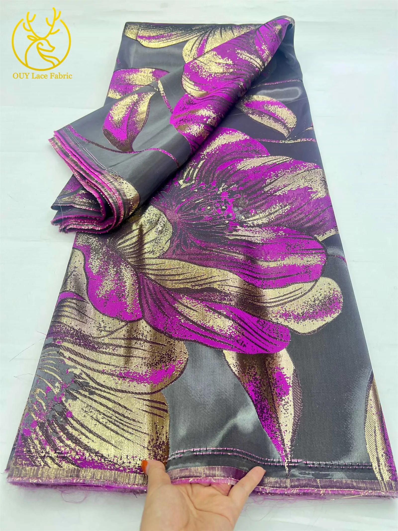 2026 African Gilding Brocade Lace Fabric Women Nigerian French Jacquard Tulle Lace Wedding Evening Dress High Quality
