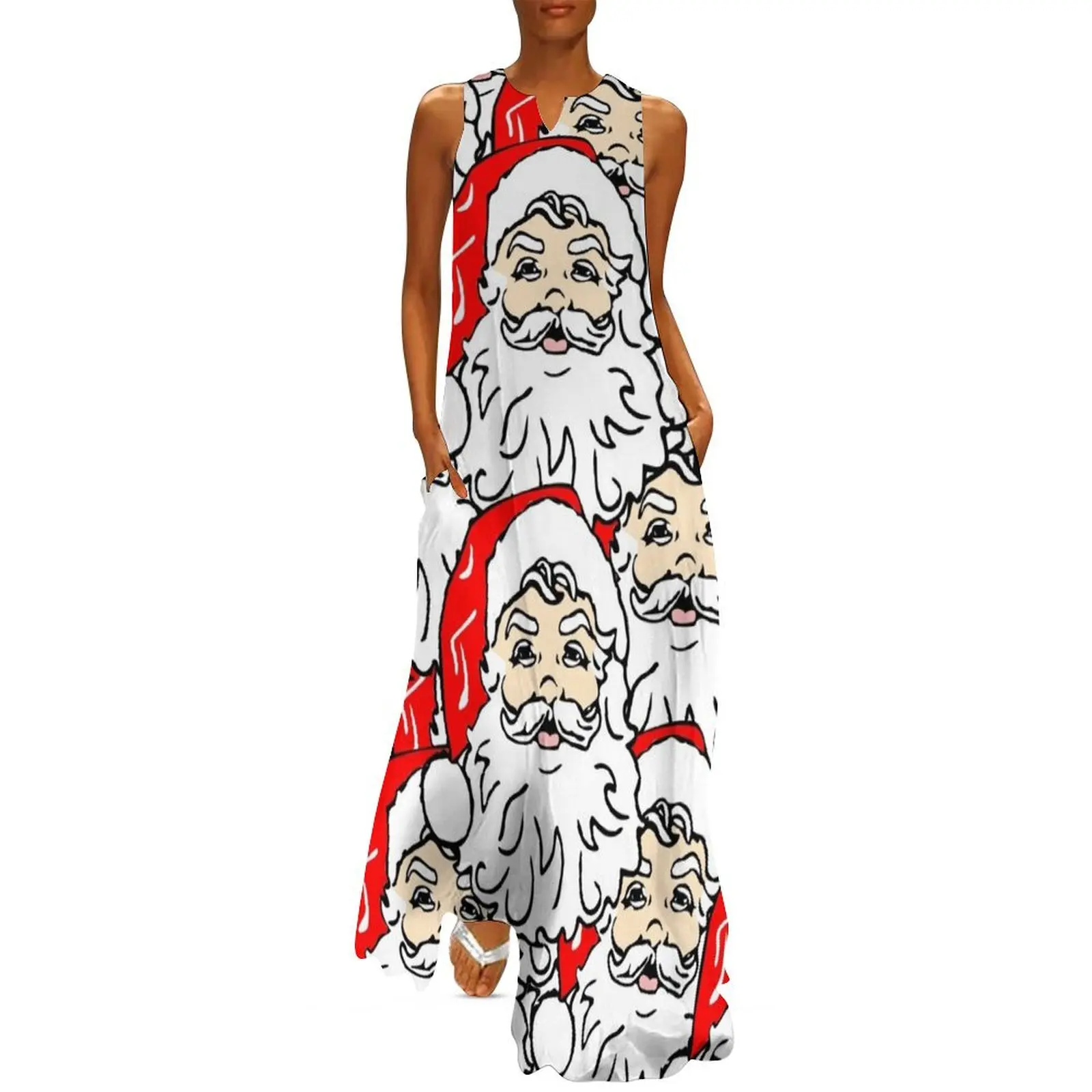 

Santa Claus and Christmas Gifts Long Dress Dress women women's clothing korea stylish Dress