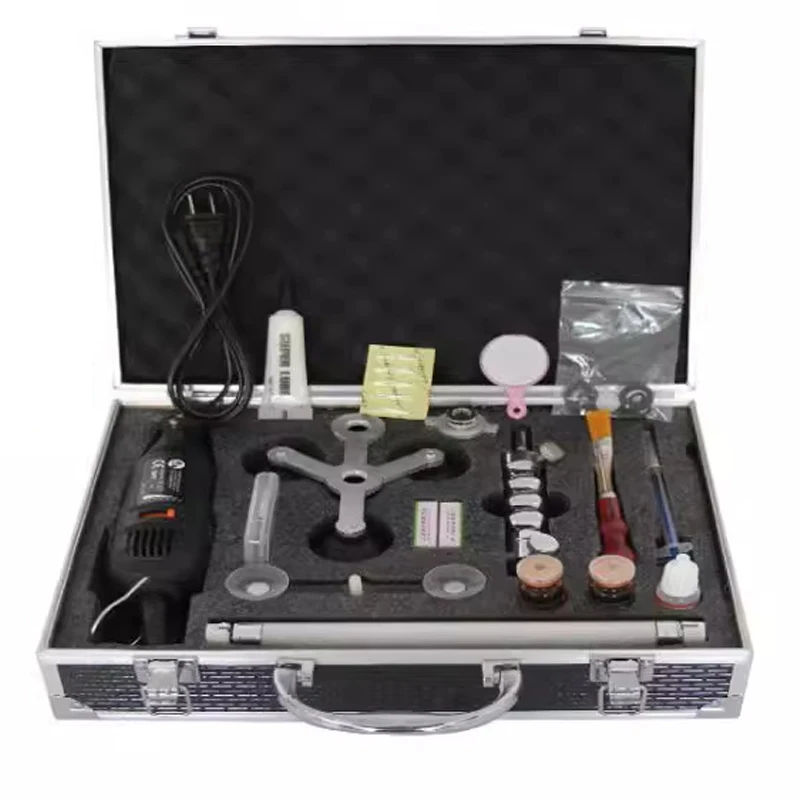 

Windshield Repair Tool Kit for Cars Clear Repair for Cracks and Chips Glass Scratch Repair Dual-Cylinder Vacuum Pump