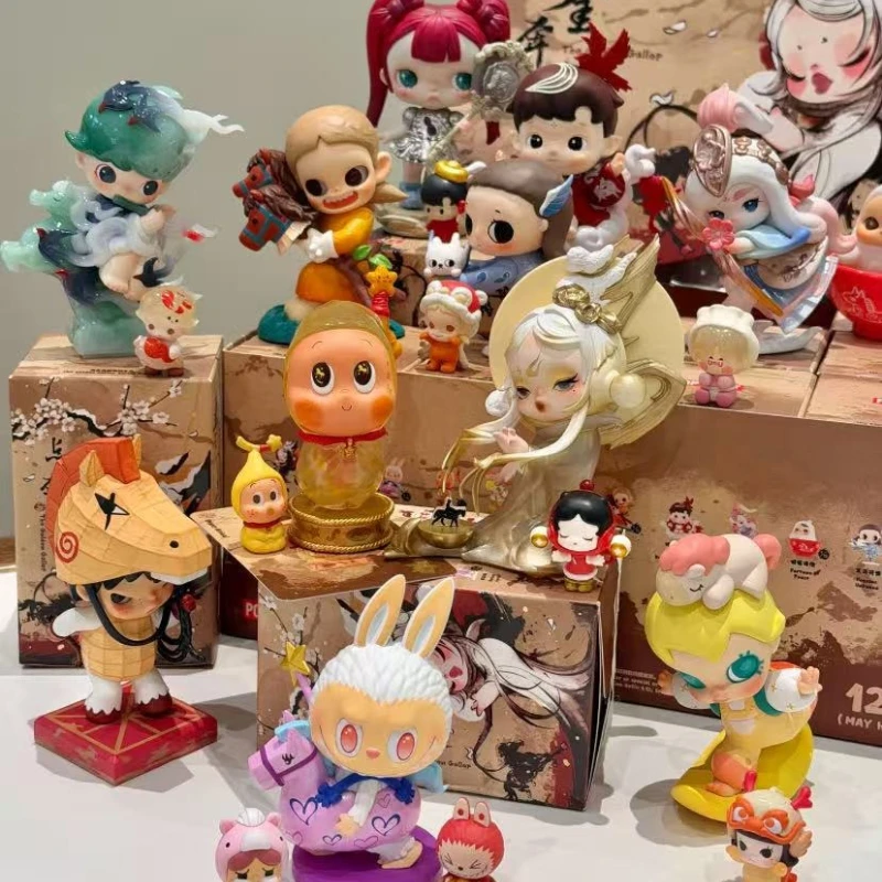 

Popmart The Golden Gallop Series Blind Box Action Figure Cute Skullpanda Dimoo Hirono Hacipupu Figure Mysetry Box Model Toy Gift