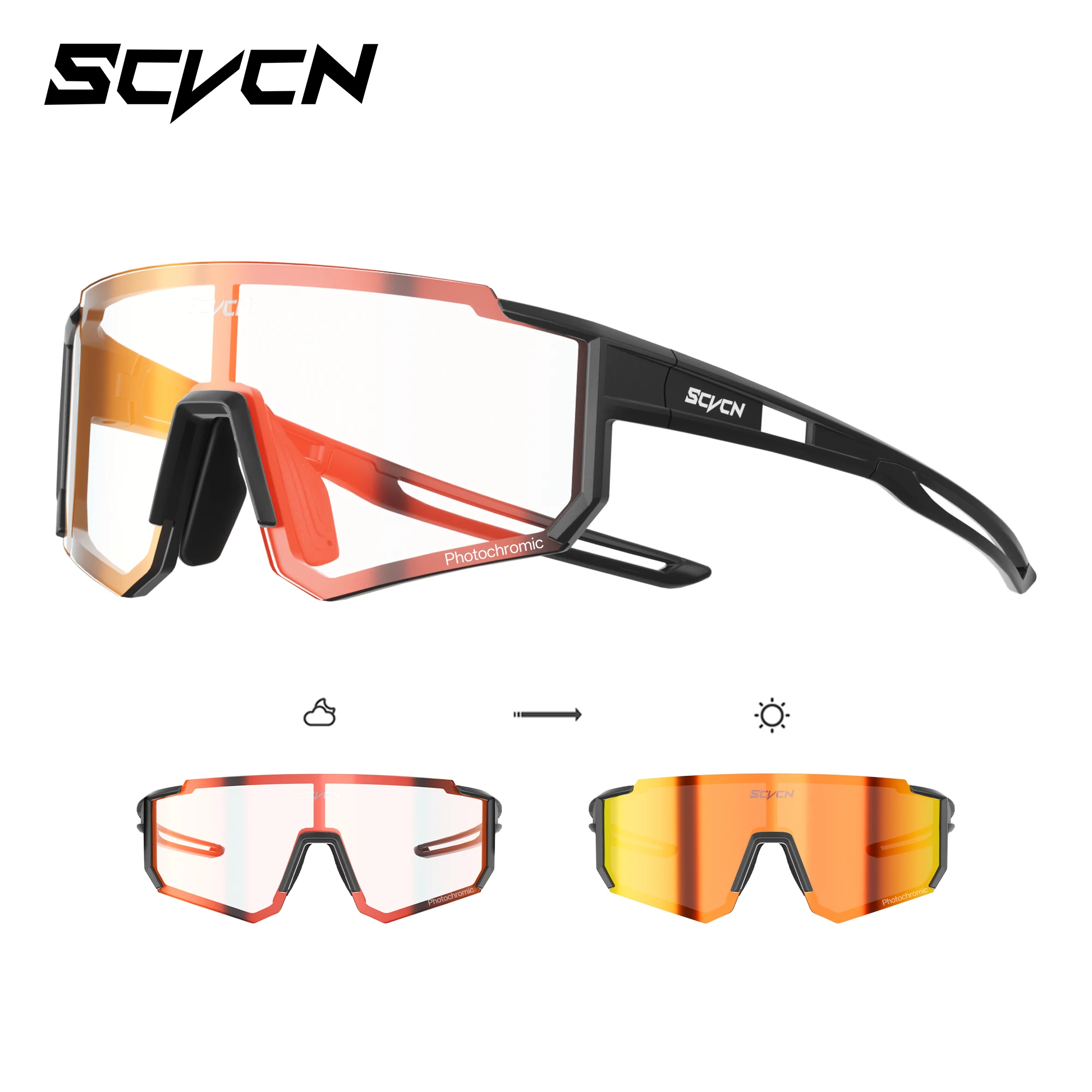 SCVCN Mädchen Sport Sonnenbrille Kinder Radfahren Brille Photochrome UV400 Jungen Baseball Outdoor Brillen Laufen Wandern Sonnenbrille