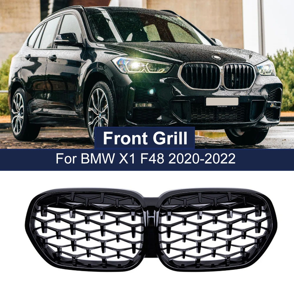 

Front Bumper Kidney Grille Diamond Racing Grills Replacement Grilles For BMW X1 F48 LCI 2020-2022 Car Styling Replacement Parts