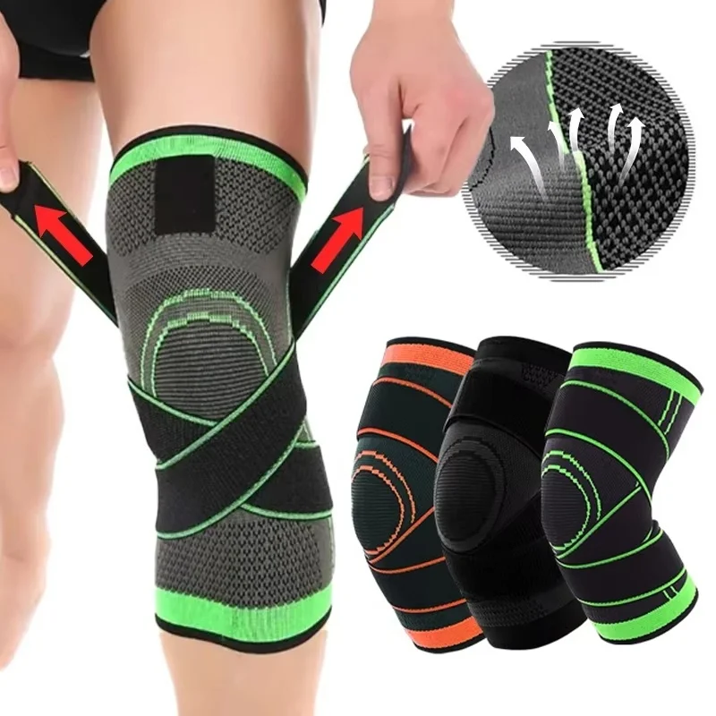 Adjustable Knee Brace Compression Knit Knee Pad For Sports Quickly Absorb Perspiration Keep Knees Warm Knee Boosters Breathable