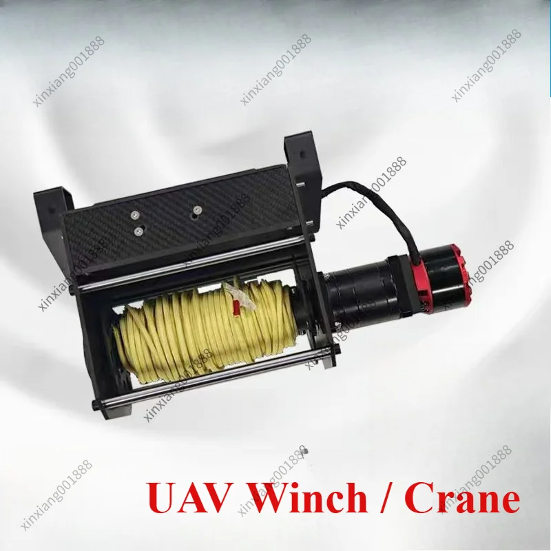 Heavy Load Drone Hoisting Winch Aerial Payload Release Line Winder Descent Crane Lifting Delivery Equipment For Multi Rotor UAV