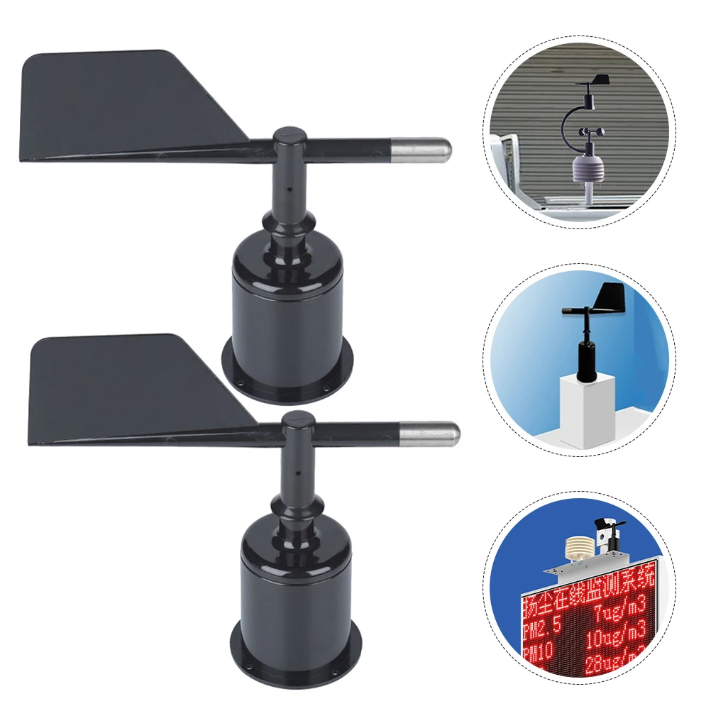 

2 Pcs Anemometer Housing Wind Gauge Handheld Number Small Indicator Direction Black Indicators Supplies
