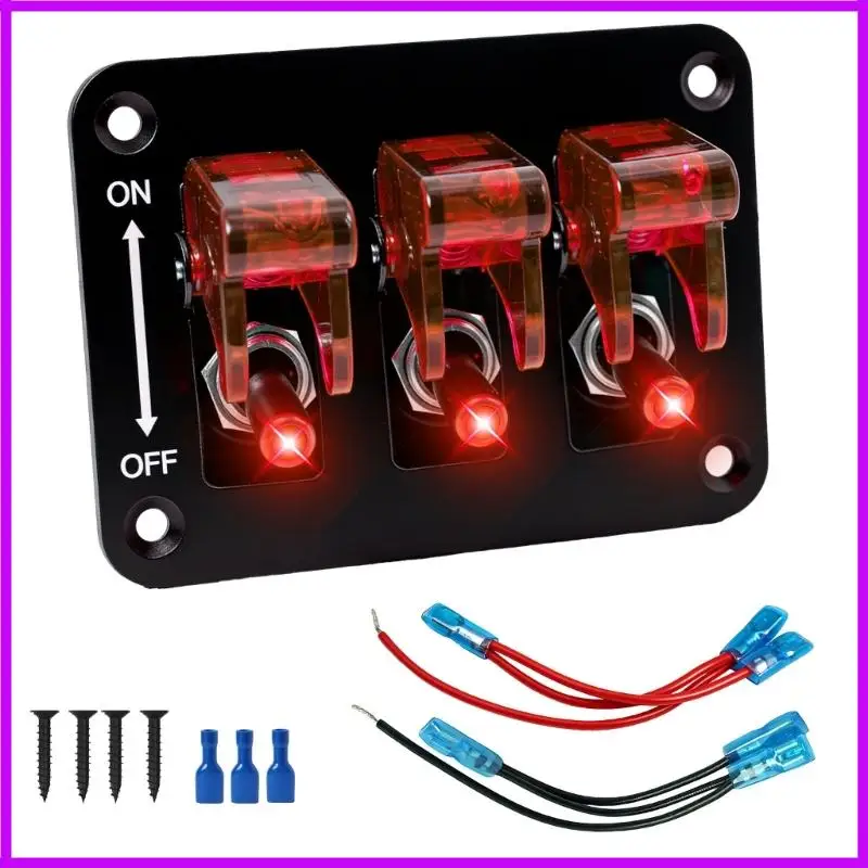 R9CC Industrial Toggle Panel Switches with Copper Silver Coated Contacts Multiple Function Rocker Switches for 12V/24V Circuits