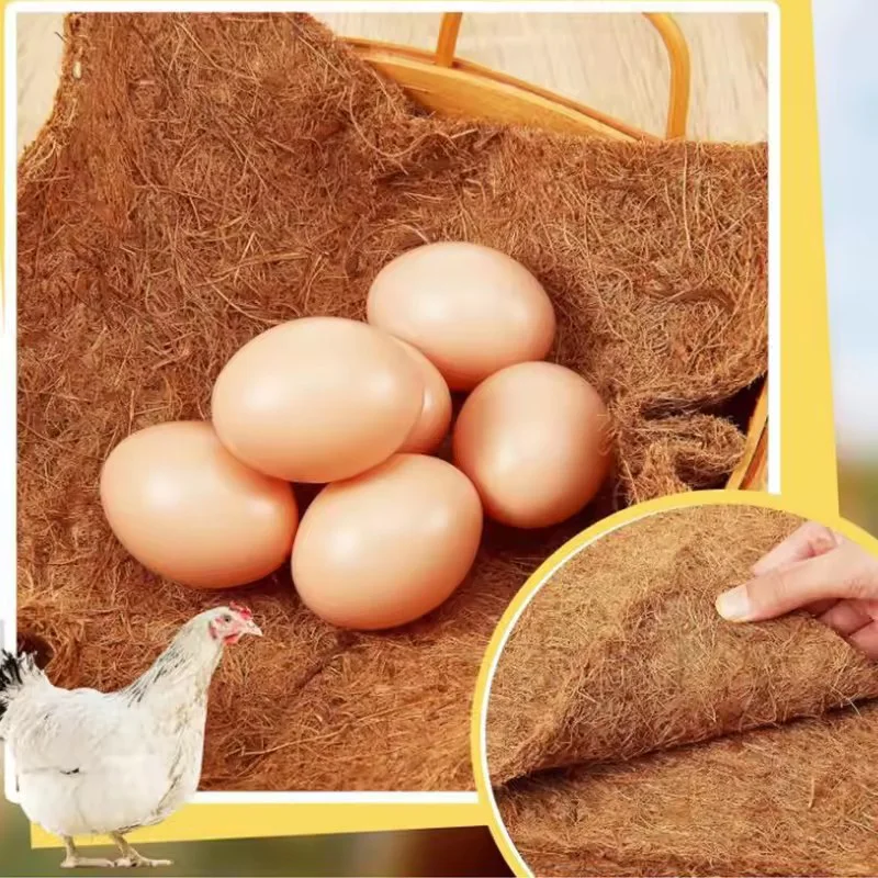 Natural Coconut Fiber Chicken Nesting Pad Washable Soft Hen Egg Laying Mat Warm Anti Broken Egg Nest Box Liner Reusable
