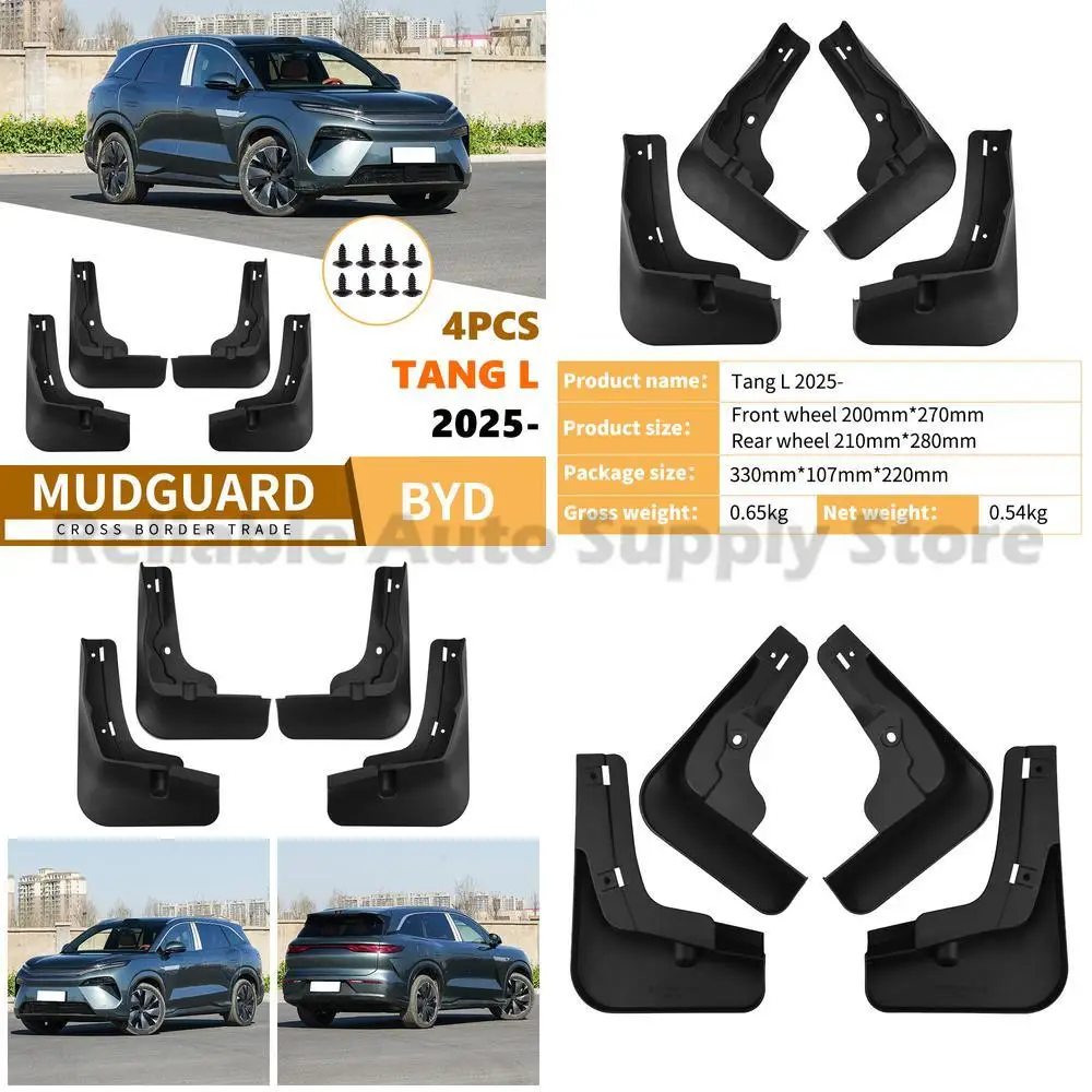 

For BYD Tang L 2025 Car Mud Flaps Rubber Fender Liner Premium Quality Top Seller Fast Shipping Ready to Ship