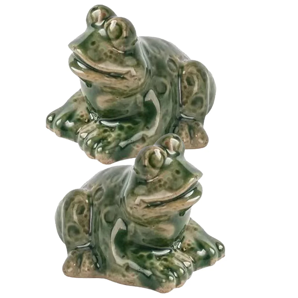 

2 Pcs Frog Toilet Bolt Cap Decorative Caps Resin Covers Component for Green Funny Bowl