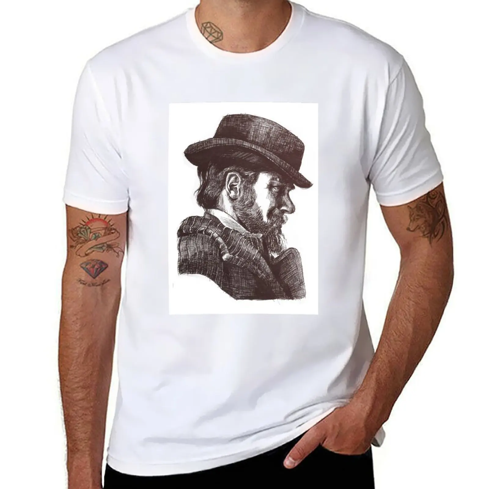 

man t shirts prints shirts a for Dangerous t vintage A - Alfie T-Shirt graphic with Portrait Man of