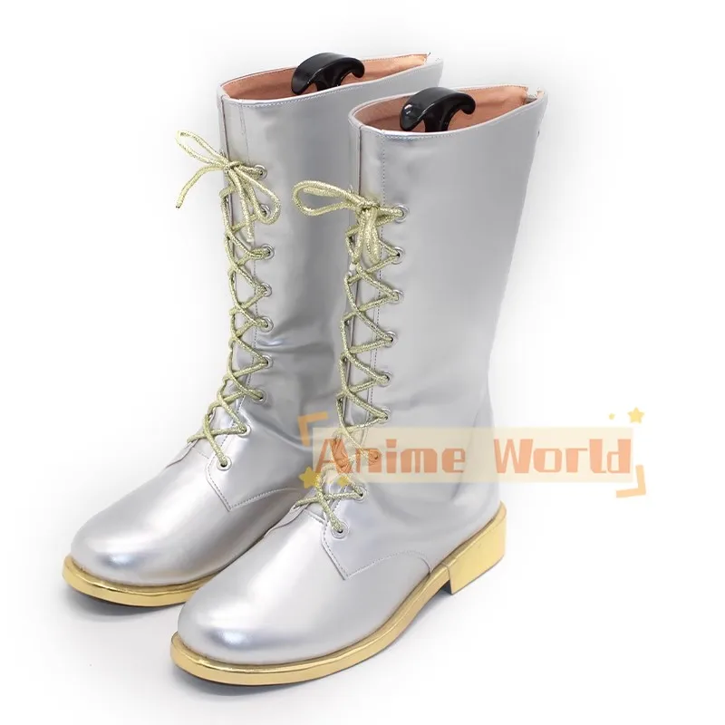 Game KPop Demon Hunters HUNTR/X Zoey Silver Cosplay Shoes Halloween Carnival Party Comic-con Role Playing Shoes Adult Children