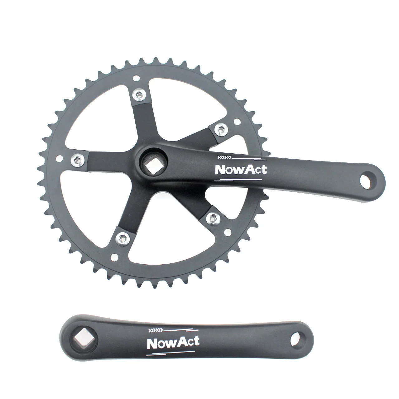 48T Fixed Gear Bike 130 BCD Road Bike Crankset  Single Speed  Crank Set Aluminum Alloy Biciclet Bike Chainwheel Chainring