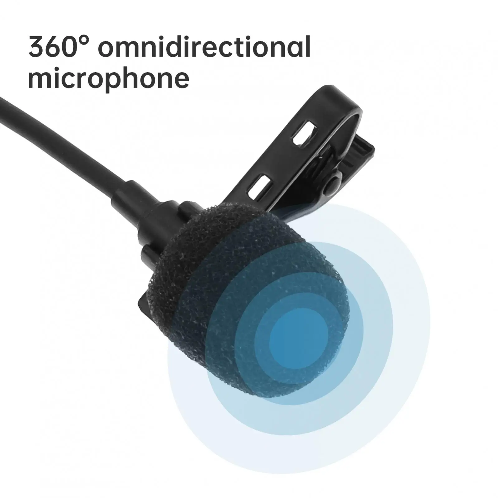 ميكروفون Lavalier USB C مزود بمشبك طية صدر السترة لمعدات Android TypeC