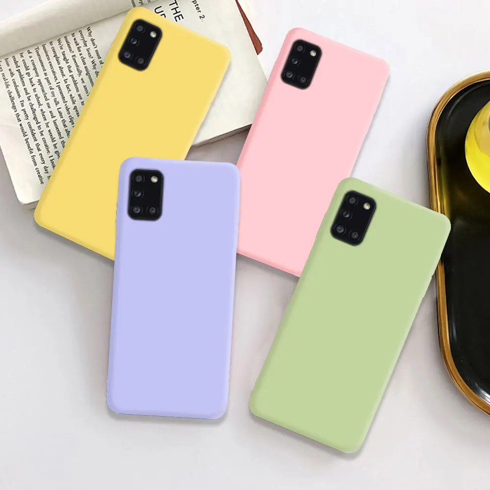 Liquid Silicone Soft Phone Case for Samsung Galaxy A31 A41 A51 A71 A11 A21S A12 A22 A32 A42 A52 A72 4G 5G Back Cover Coque