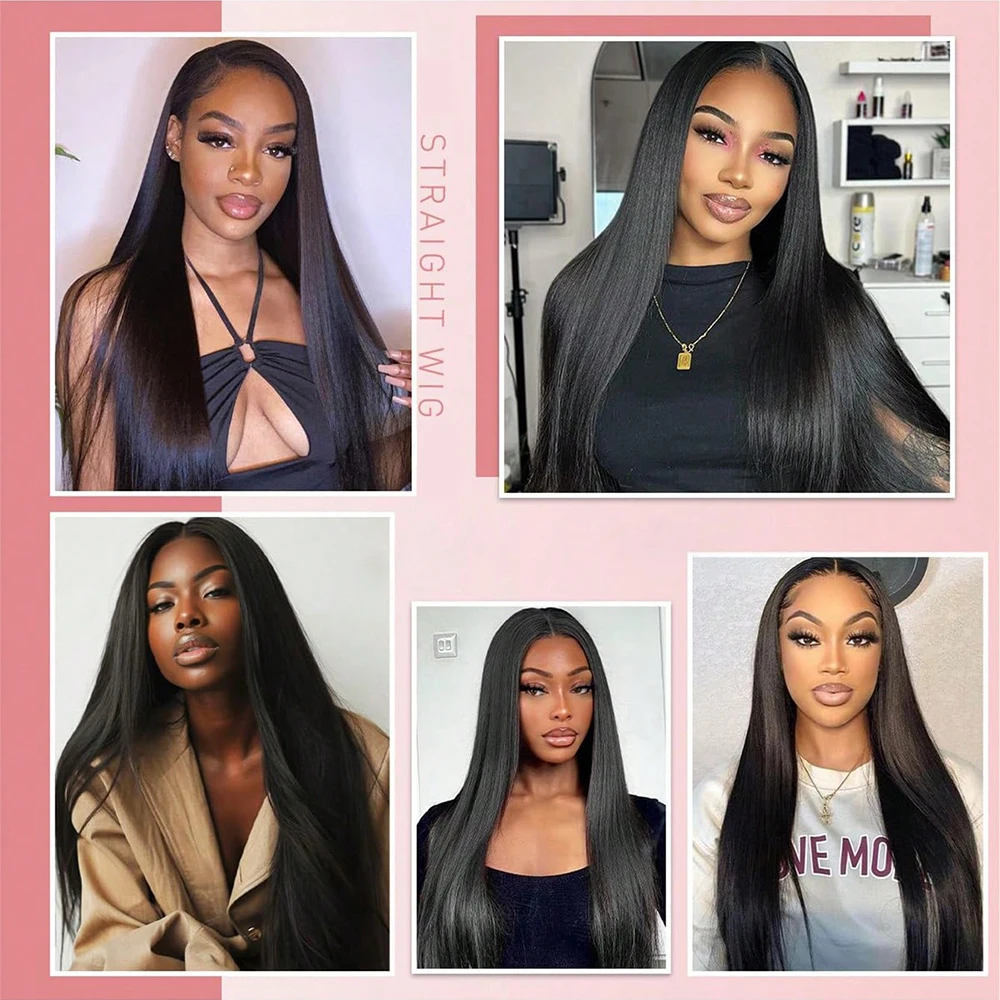 مستقيم الدانتيل شعر مستعار أمامي 13x6 13x4 hd شفاف الدانتيل الباروكة الأمامية 200 الكثافة الطبيعية الأسود العظام شعر طبيعي مفرود الباروكات