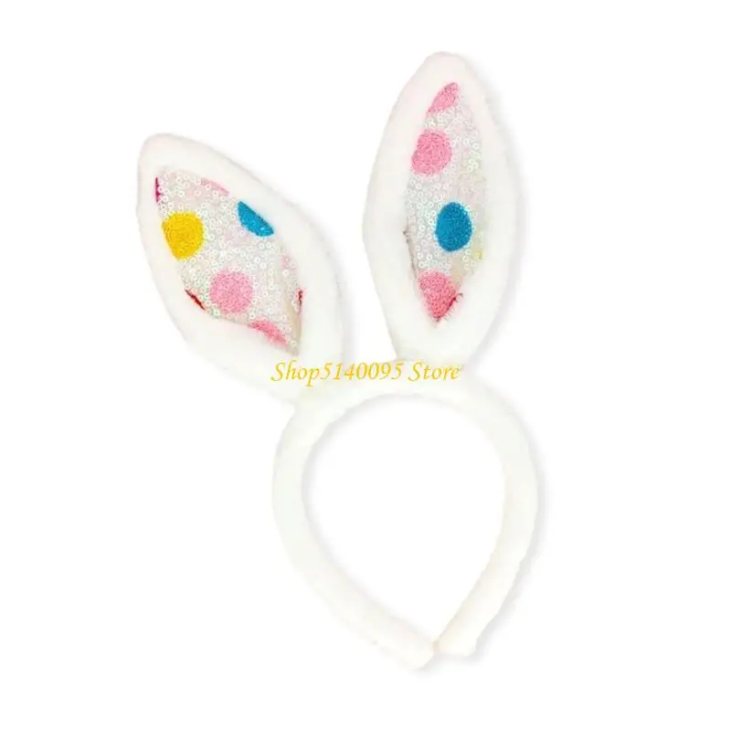 Dxae conejos conejo diademas con adornos diseño para cabello para festivales actuaciones