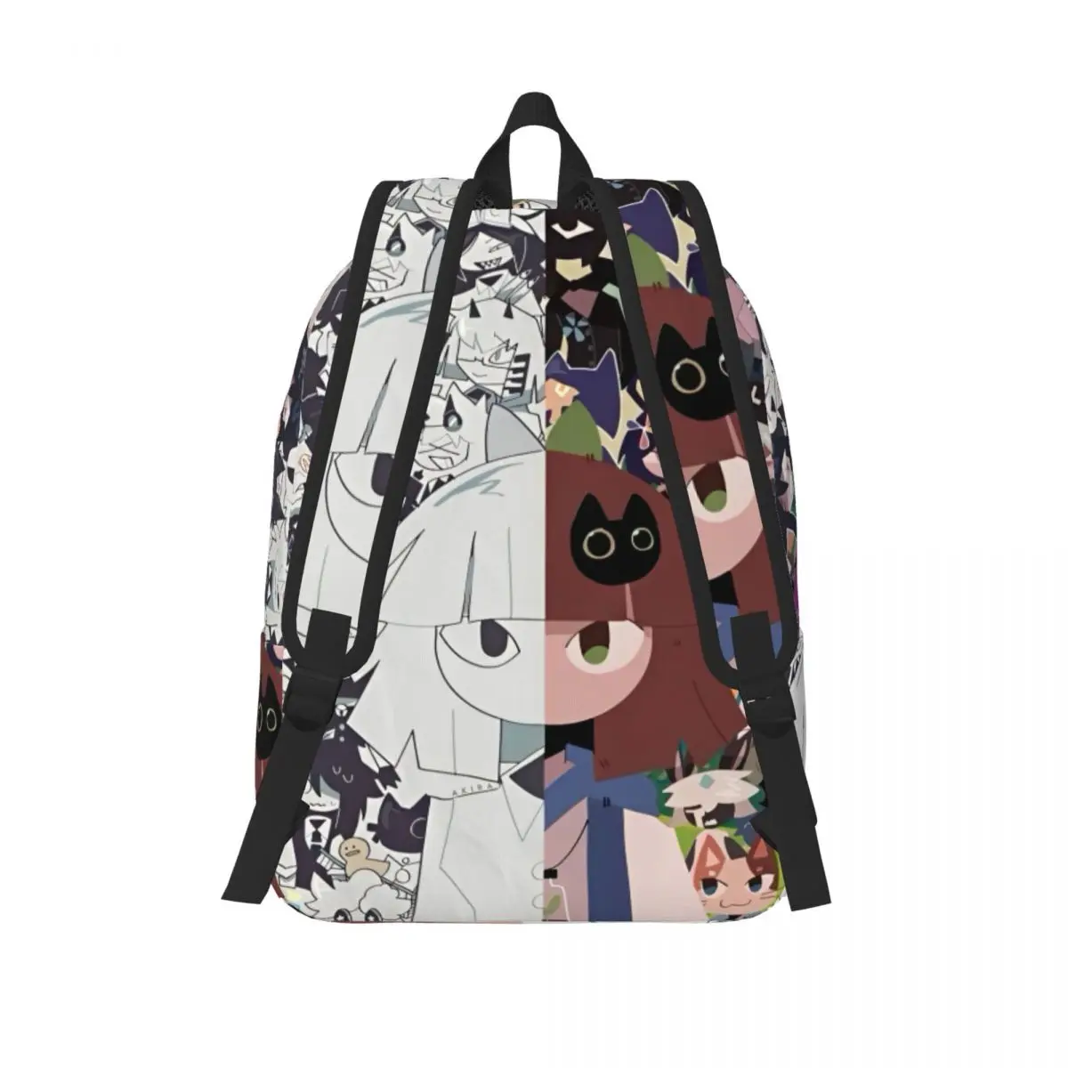 Mochila de dibujos animados Miss Circle para niños y niñas, morral de lona para estudiantes de primaria y preescolar, bolsa de libros de Educación de papel Fundamental