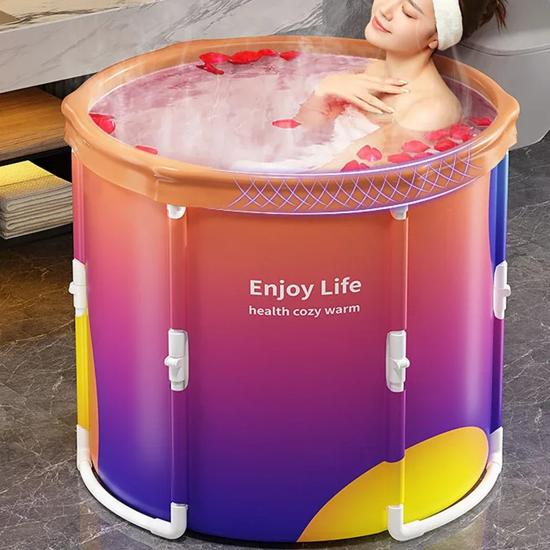 

Adults Non Slip Hair Bathtub Holder Shower Cover Freestanding Foldable Bath Tub Portable Sink Athletes Tina Plegable Bathtub