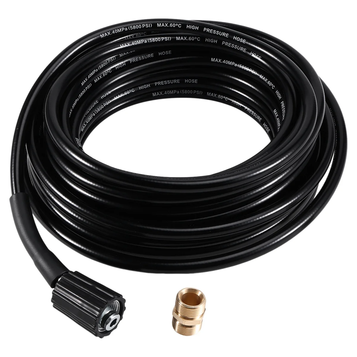 

A002 Pressure Washer Hose Quick Connector Hose and Extension Coupler for Swimming Pools Siding Washing Cars Floors 15m