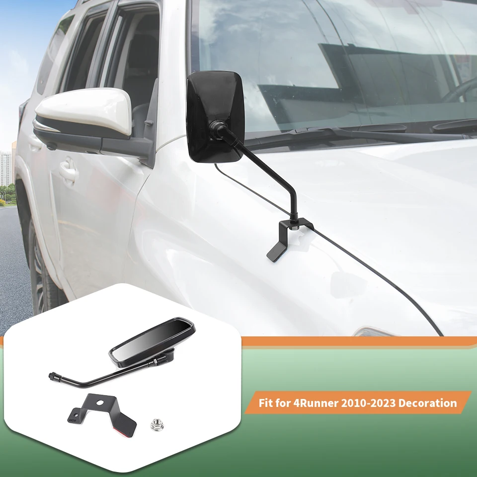 Car Iron A-pillar Hinge Rearview Replacement Mirror For 4Runner 2010-2023 Car Exterior Accessories 1PC