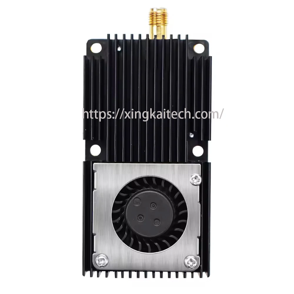 Modulo di trasmissione video di simulazione Spot VTX 5.8G 80CH 10W Drone FPV a lungo raggio per fotografia aerea ad alta potenza con microfono incorporato