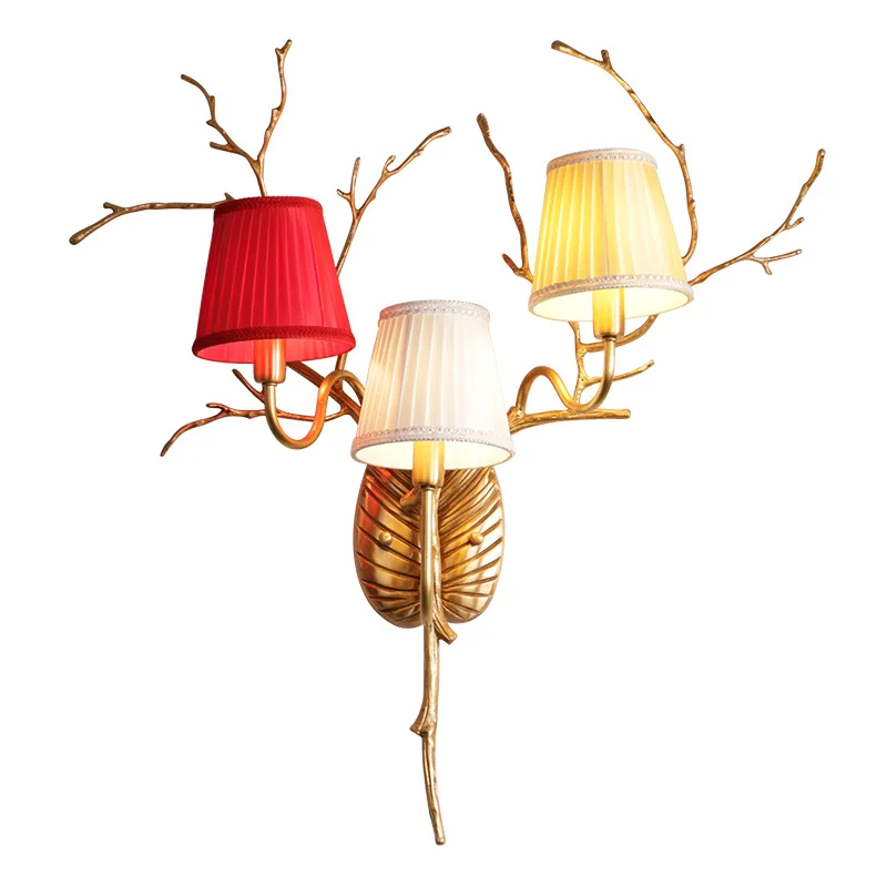 

Pastoral light luxury living room designer wall lamp villa model room bedroom