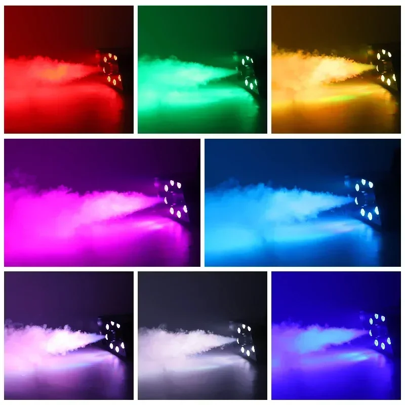 Macchina del fumo colorata da discoteca 500W LED Remote Fogger Ejector Dj Christmas Wedding Party Stage Light Effects Fog Machine