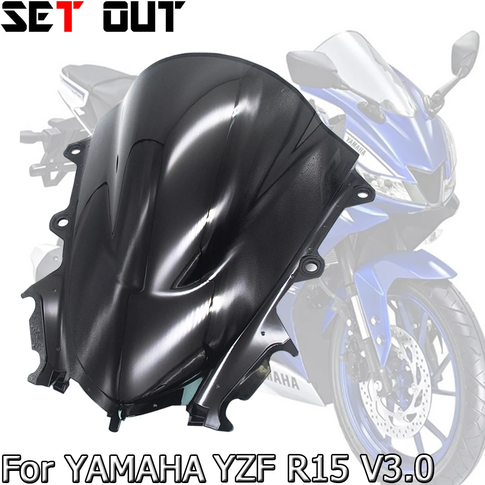 For YAMAHA YZF R125 R15 V3.0 2017 2018 2019 Double bubble Motorcycle accessories sun visor wind deflector Viser windshield