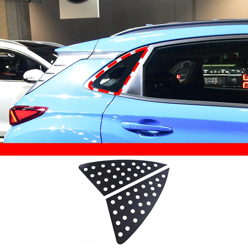 

Honeycomb Rear Triangle Window Panel Cover Aluminum Alloy Rear Triangle Window Air Vent Louver For Hyundai Kona OS 2017-2022