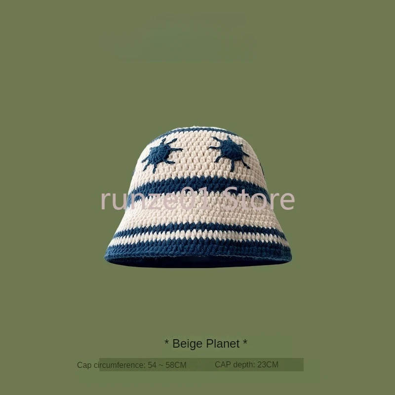 Pi Youtong Cute Funny Woolen Hat for Women in Autumn and Winter Warm Ear Protection Cartoon Knitted Headband Hat for Men image 3