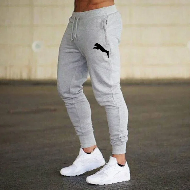 2024 Spring summer men\'s casual pants fitness jogging pants Harajuku street pants slim pants sports casual breathable thin pants