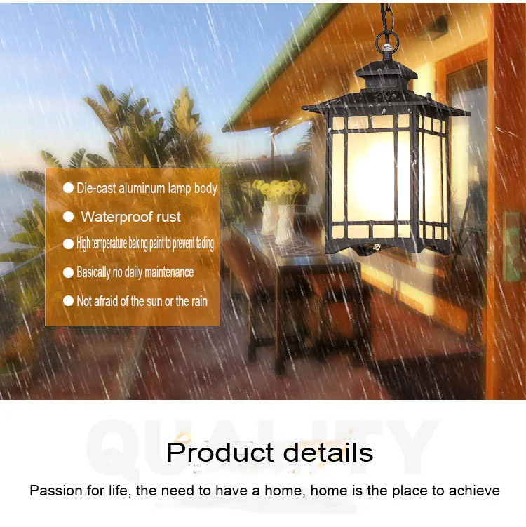 

Уличная люстра, американский балкон, коридор, китайская уличная садовая вилла, европейский стиль, алюминиевая бытовая садовая люстра