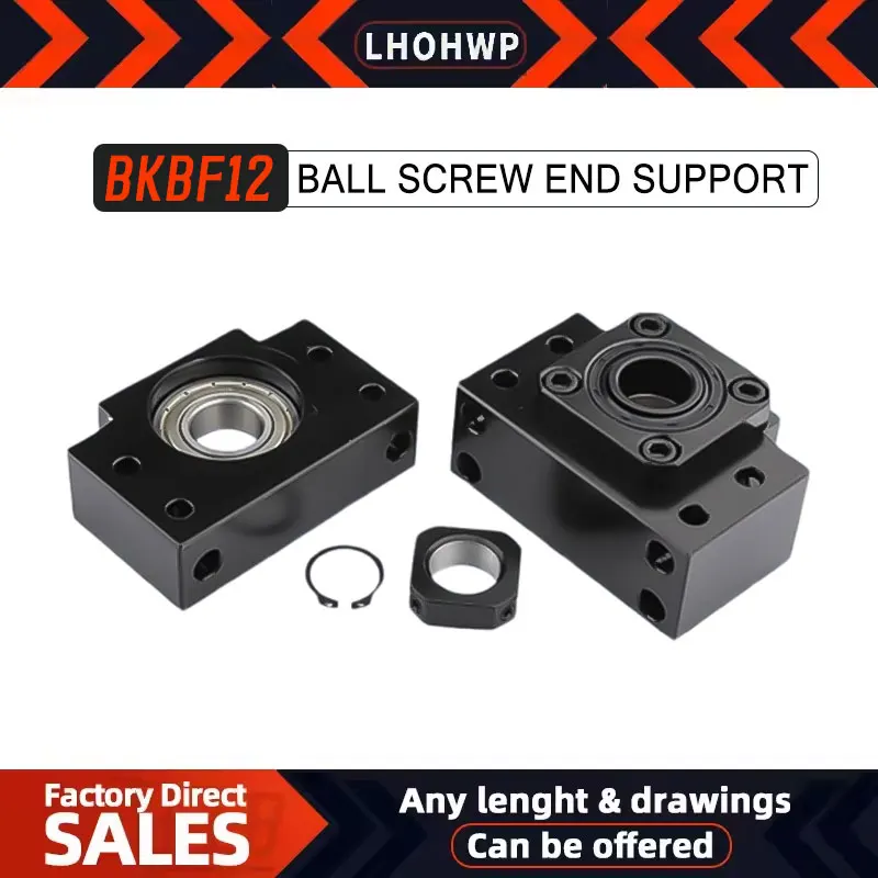

BK12+BF12 Винтовой опорный кронштейн Фиксированный кронштейн Линейный подшипник BKBF12 для шарикового винта SFU1605/SFU1610
