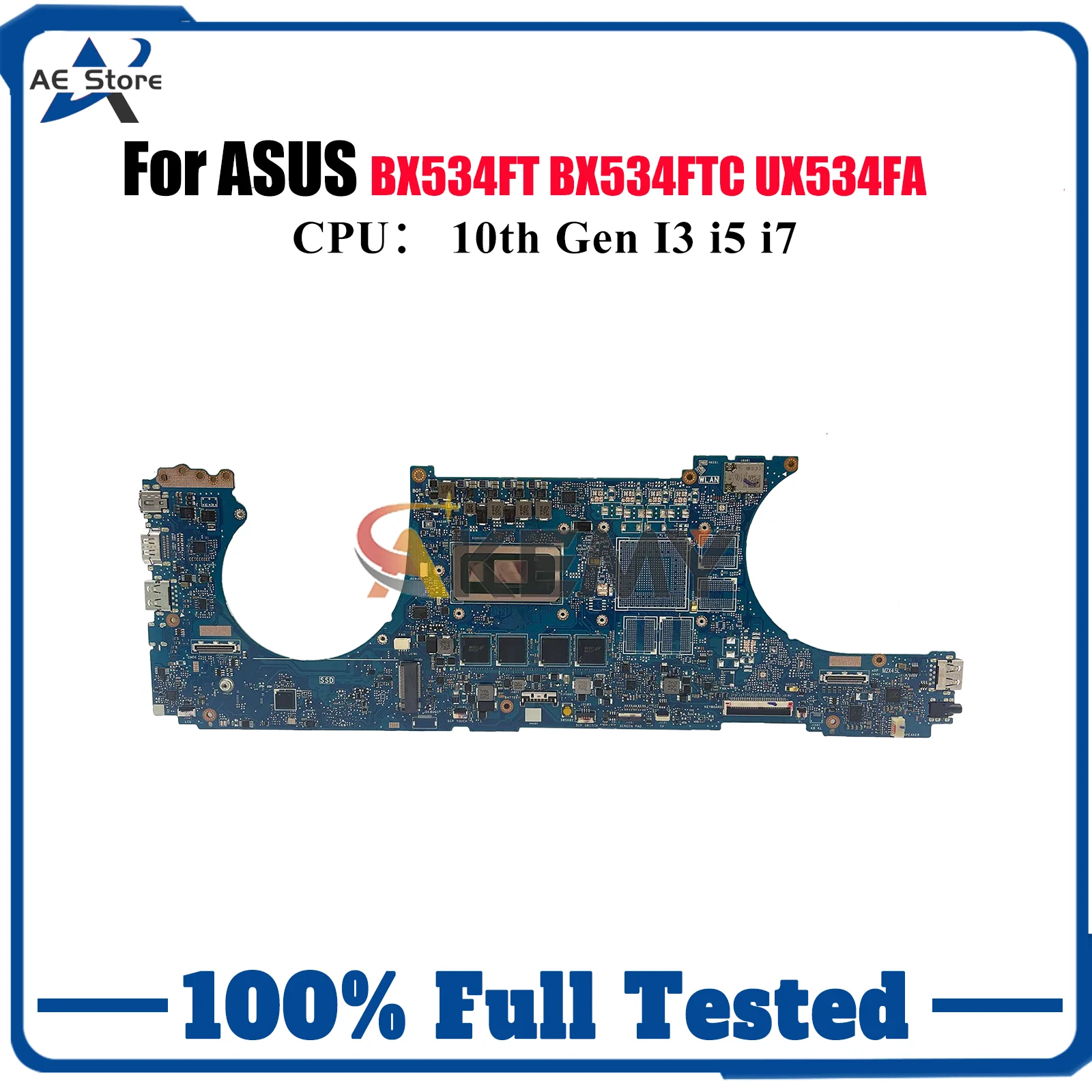 

UX534FA Laptop Motherboard For ASUS UX534FTC BX534FT UX534FT UX534F BX534FTC BX533FTC RX534FTC Mainboard With 10th Gen I3 i5 i7