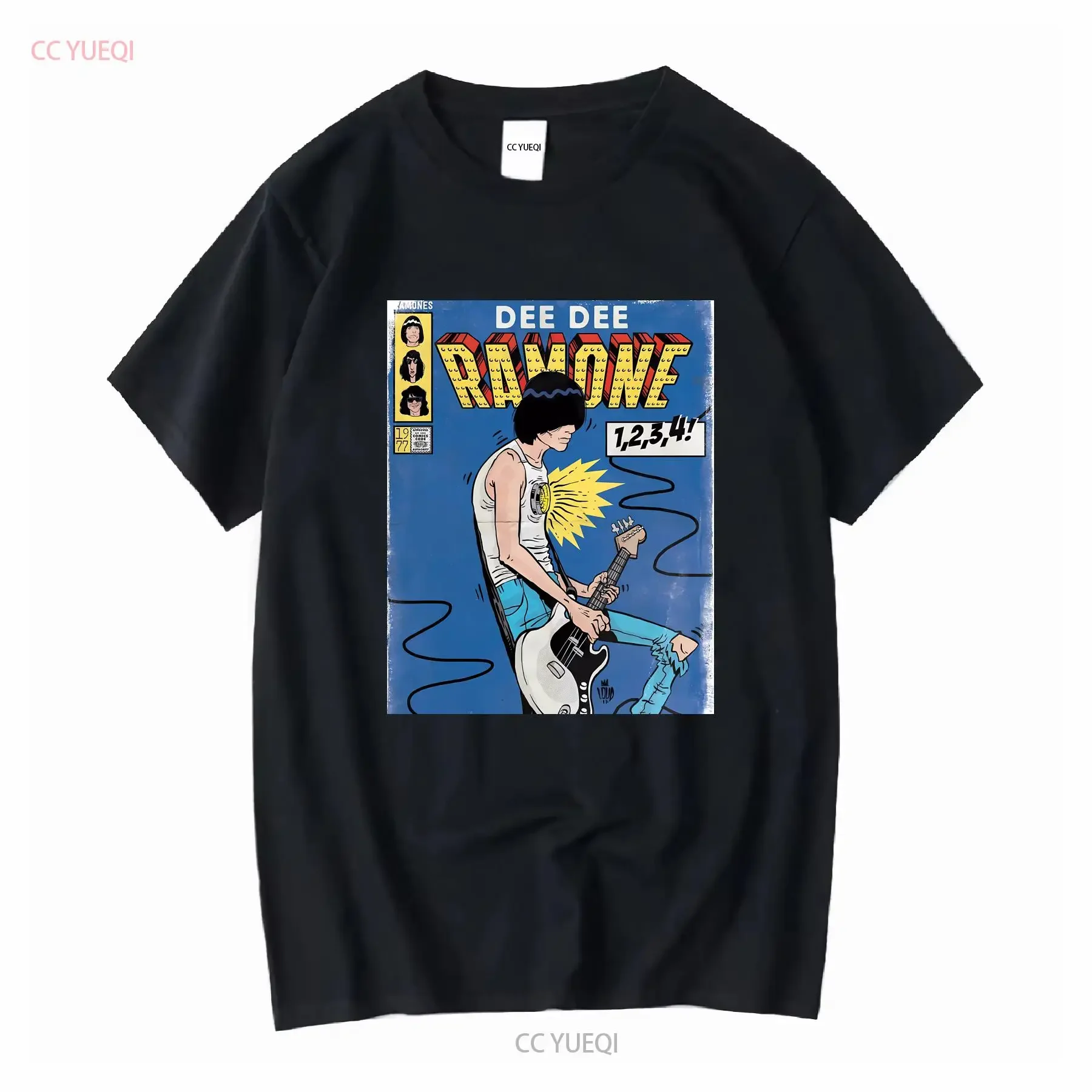DEE Ramone Tour Concert Black Men S 234XL Cotton T shirt FR1355 long or short sleeves vintage Washed graphic designer clothes