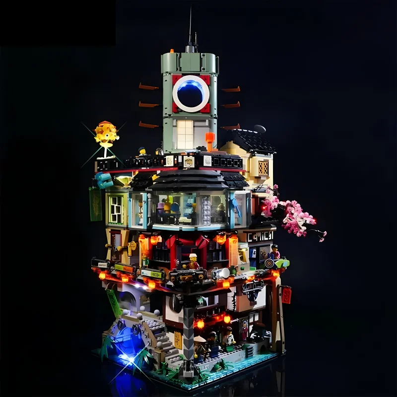 DIY RC LED Light Kit For LEGO 70620 NINJAGO City   (Only LED Light,Without Blocks Model)