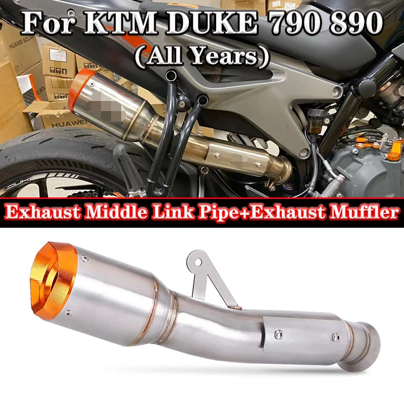 

Slip On For KTM DUKE 790 890 Motorcycle Exhaust System Escape Moto Modify Link Pipe Muffler 2018 2019 2020 2021 2022 2023 2024