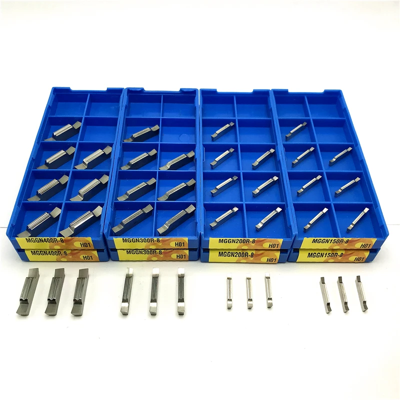 MGGN150 MGGN200 MGGN300 MGGN400R-8 H01 Grooving Aluminum Inserts Turning Inserts for Copper Aluminum Processing Metal Lathe Tool