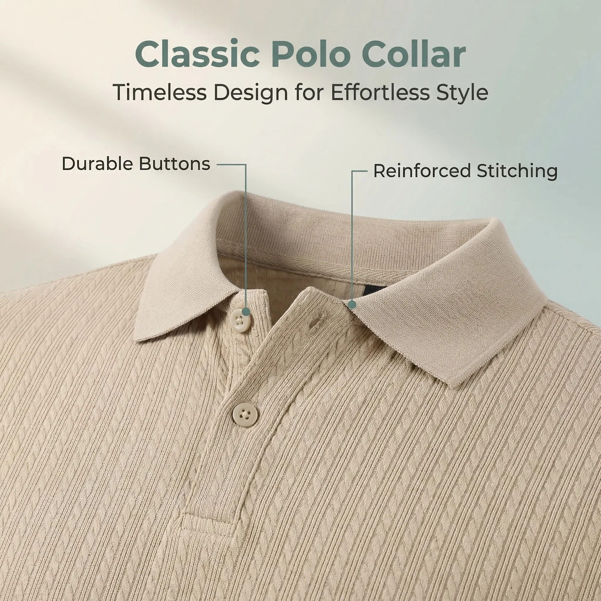 Europäisches und amerikanisches Sommer-Herren-Polohemd mit lockerem Jacquard-Strickmuster, geknöpft, kurzärmelig, auf Lager – Detail 3