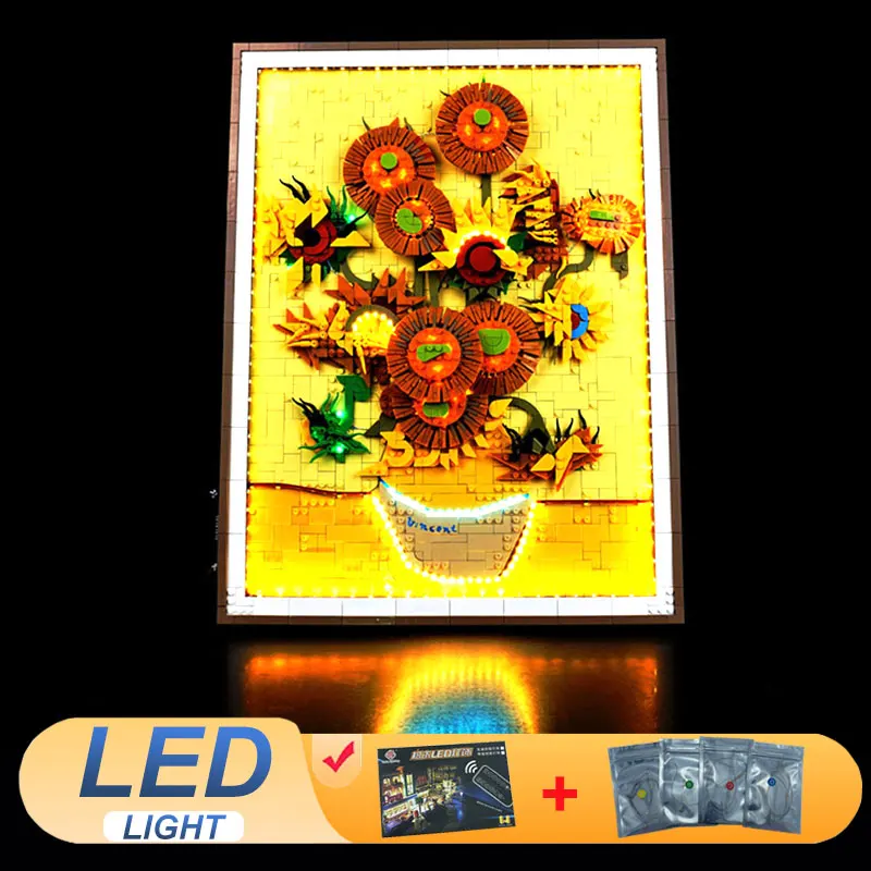

Комплект светодиодных фонарей для LEGO Vincent Van Gogh Sunflowers 31215, идеи, подарок «сделай сам» (не включает строительные блоки, наборы кирпичей, наборы моделей)