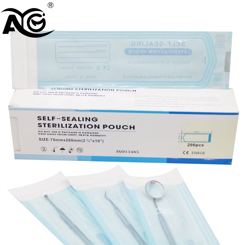 AG 10/20Pcs Self-Sealing Sterilization Pouches Disposable Dental Sterilization Bags Storage Bag Dentistry Materials Tools