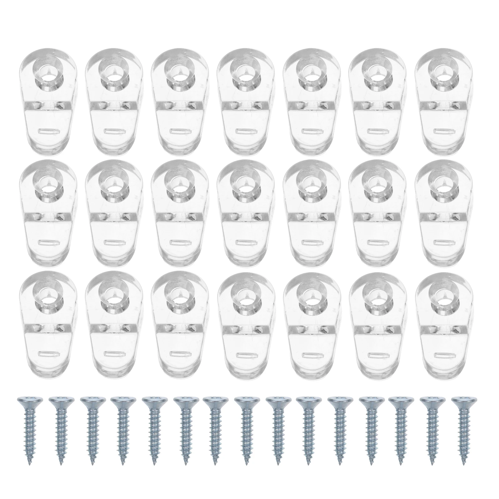 

30pcs Professional Glass Clips for Wardrobe Fixed Bracket Cabinet Retainer Clear Furniture Mirror Hardware SupportBracketClamp