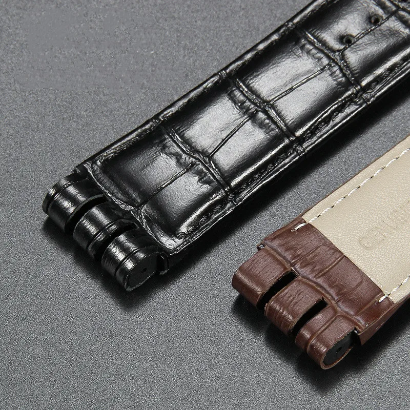 23mm Genuine leather watch strap Waterproof Sweatproof soft watchband Pin buckle Bracelet for Swatch YOS440 449 401G 447 448